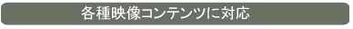 各種コンテンツに対応